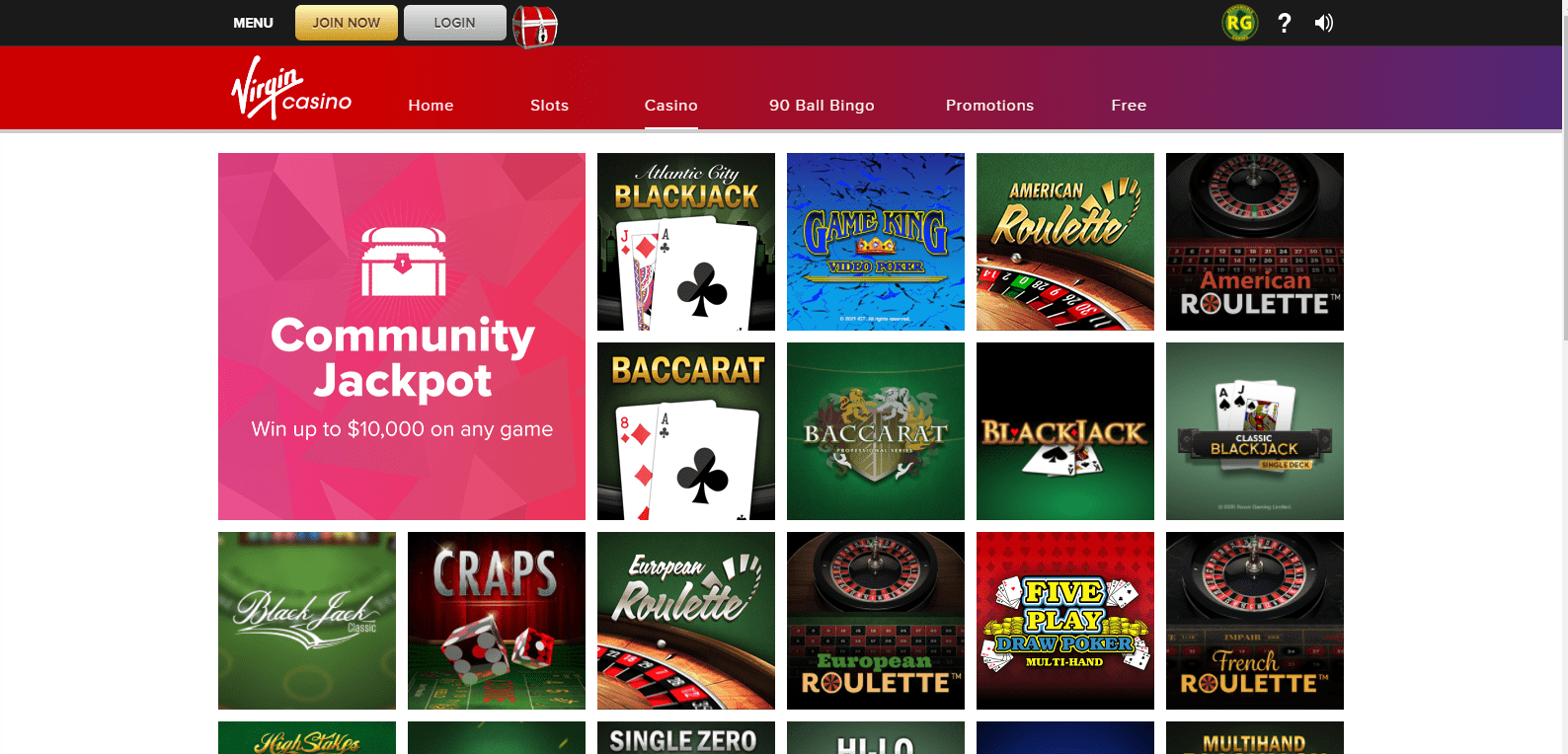 Virgin Online Casino