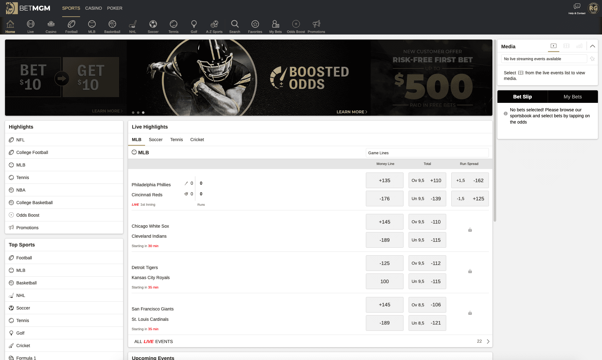 mgm sportsbook betting lines