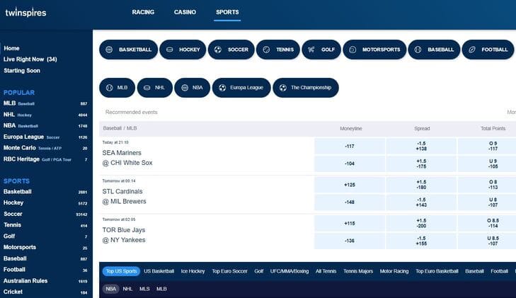 TwinSpires Sportsbook Bets