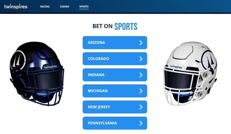 TwinSpires Sportsbook States