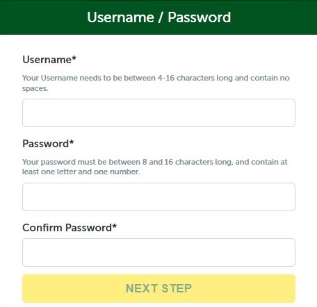 Tropicana Casino registration Process Step 2