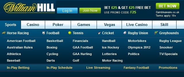 william hill sportsbook prop bets list