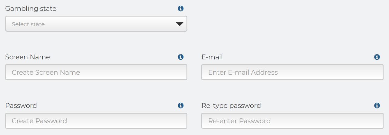 PA Gambling Registration Step 2