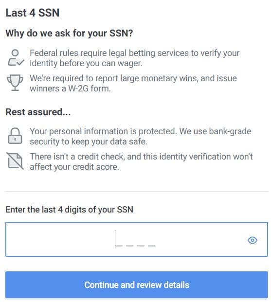 Betting Taxes Registration Step 5