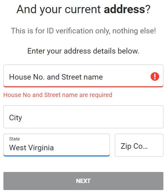 West Virginia Registration Step 8