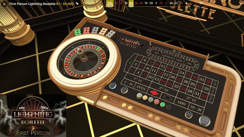 Lightning Roulette table